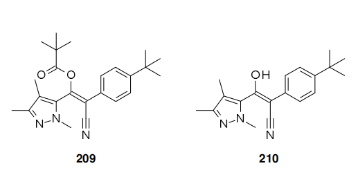 Cyenopyrafen (209) and its active metabolite generated in vivo 210 Article illustration