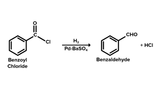Fig.2: Conversion of Benzoyl chloride into benzaldehyde Article illustration