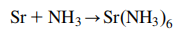 Strontium metal with liquid ammonia . Article illustration
