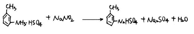 Synthesis of m-toluidine diazonium salt Article illustration