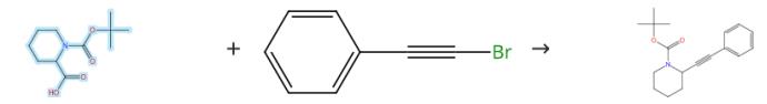N-Boc-2-哌啶甲酸的脱羧炔基化反应 N-Boc-2-哌啶甲酸的脱羧炔基化反应