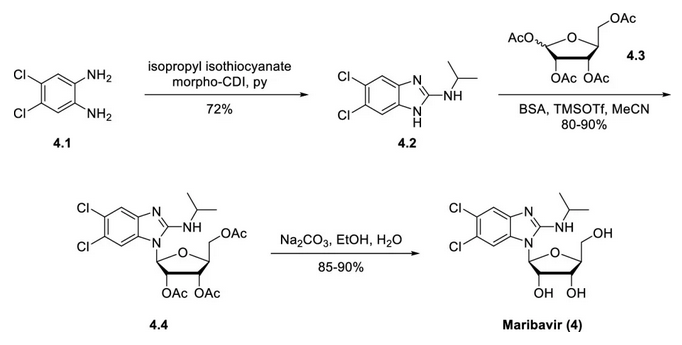 马立巴韦的合成