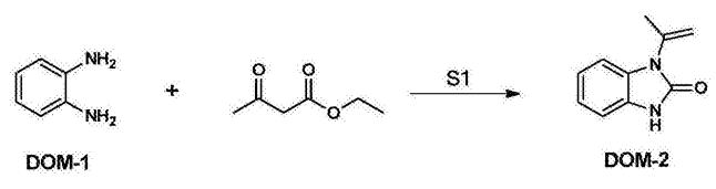1,3-二氢-1-(1-甲基乙炔基)-2H-苯并咪唑-2-酮制备反应式 1,3-二氢-1-(1-甲基乙炔基)-2H-苯并咪唑-2-酮制备反应式