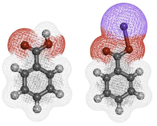 分子态苯甲酸和离子态苯甲酸