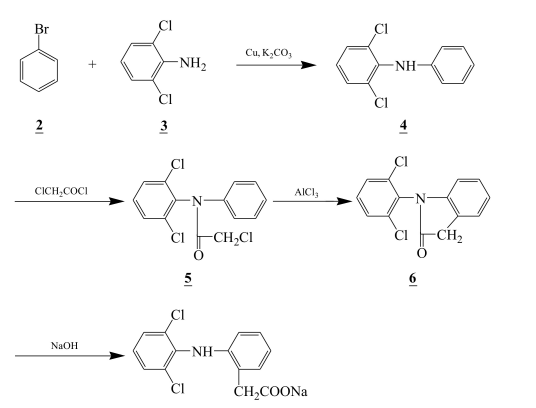 双氯芬酸钠合成方法