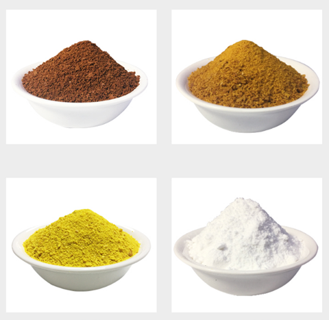 含有不同杂质的不同颜色的三氯化铝