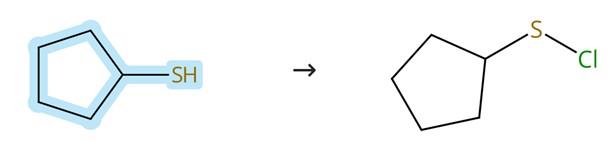 环戊硫醇的氯化反应
