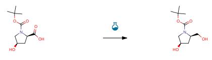 N-Boc-顺式-4-羟基-D-脯氨酸的反应实例
