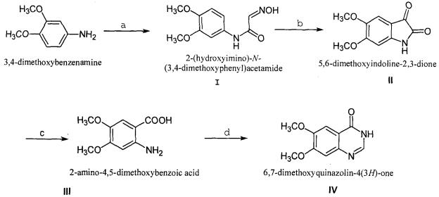 一种制备6,7-二甲氧基喹唑啉-4-酮的方法