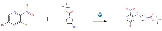 5-溴-3-氟-2-硝基吡啶的反应二 5-溴-3-氟-2-硝基吡啶的反应二