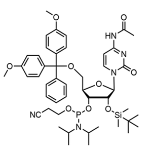 N-Acetyl-5'-O-(4,4-dimethoxytrityl)-2'-O-[(tert-butyl)dimethylsilyl]cytidine-3'-(2-cyanoethyl-N,N-diisopropyl)phosphoramidite