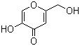 CAS # 501-30-4, Kojic acid, 5-Hydroxy-2-hydroxymethyl-4-pyrone, 5-Hydroxy-2-(hydroxymethyl)-4H-pyran-4-one