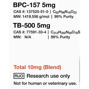 BPC 5mg+TB 5mg BLEND/ BPC-157, TB-500 10mg (Blend)