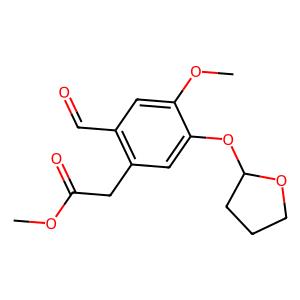 methyl 2-(2-formyl-4-methoxy-5-((tetrahydrofuran-2-yl)oxy)phenyl)acetate