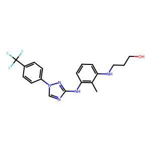 3-((2-methyl-3-((1-(4-(trifluoromethyl)phenyl)-1H-1,2,4-triazol-3-yl)amino)phenyl)amino)propan-1-ol
