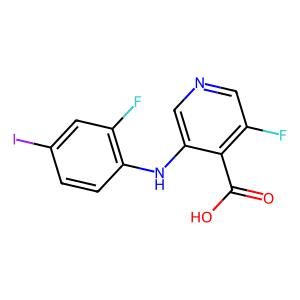 3-fluoro-5-((2-fluoro-4-iodophenyl)amino)isonicotinic acid