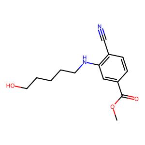 methyl 4-cyano-3-((5-hydroxypentyl)amino)benzoate