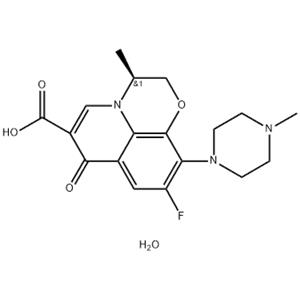 (S)-9-Fluoro-2,3-dihydro-3-methyl-10-(4-methyl-1-piperazinyl)-7-oxo-7H-pyrido(1,2,3-de)-1,4-benzoxazine-6-carboxylic acid hydrate (2:1)