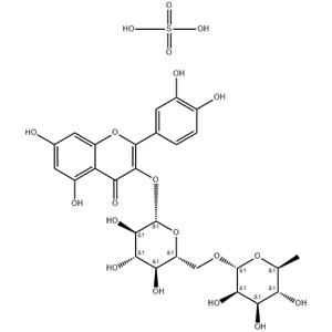 3-[[6-O-(6-Deoxy-alpha-L-mannopyranosyl)-beta-D-glucopyranosyl]oxy]-2-(3,4-dihydroxyphenyl)-5,7-dihydroxy-4H-1-benzopyran-4-one sulfate