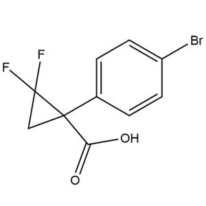 1-(4-bromophenyl)-2,2-difluorocyclopropane-1-carboxylic acid