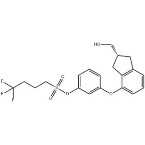 (R)-3-(2-(hydroxymethyl)-2,3-dihydro-1H-inden-4-yloxy)phenyl 4,4,4-trifluorobutane-1-sulfonate