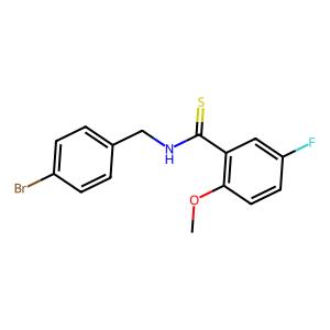 N-[(4-bromophenyl)methyl]-5-fluoro-2-methoxybenzene-1-carbothioamide