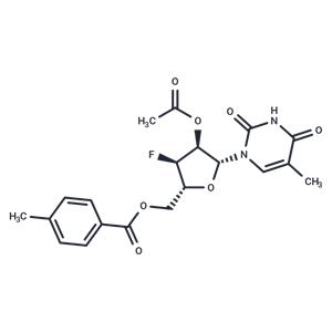 2'-O-Acetyl-5'-O-(p-toluoyl)-3'-deoxy-3'-fluoro-5-methyluridine