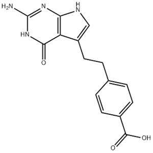 4-[2-(2-Amino-4,7-dihydro-4-oxo-1H-pymol[2,3-d]pyrimodin-5-yl)ethyl]benzoic acid
