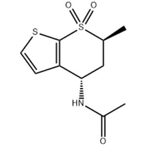 N-[(4S,6S)-6-Methyl-7,7-dioxo-5,6-dihydro-4H-thieno[2,3-b]thiopyran-4-yl]acetamide
