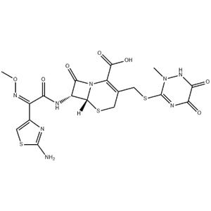 (6R,7R)-7-[[(2E)-2-(2-Amino-1,3-thiazol-4-yl)-2-methoxyiminoacetyl]amino]-3-[(2-methyl-5,6-dioxo-1H-1,2,4-triazin-3-yl)sulfanylmethyl]-8-oxo-5-thia-1-azabicyclo[4.2.0]oct-2-ene-2-carboxylic acid