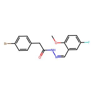 (Z)-2-(4-bromophenyl)-N'-(5-fluoro-2-methoxybenzylidene)acetohydrazide