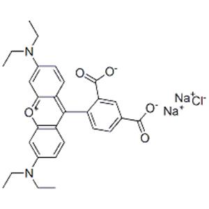Xanthylium, 9-(2,4-dicarboxyphenyl)-3,6-bis(diethylamino)-, chloride, disodium salt