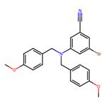 3-(bis[(4-methoxyphenyl)methyl]amino)-5-bromobenzonitrile pictures