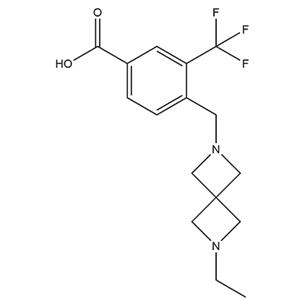 4-[(6-ethyl-2,6-diazaspiro[3.3]heptan-2-yl)methyl]-3-(trifluoromethyl)benzoic acid