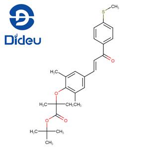 Propanoic acid, 2-[2,6-dimethyl-4-[3-[4-(methylthio)phenyl]-3-oxo-1-propen-1-yl]phenoxy]-2-methyl-, 1,1-dimethylethyl ester