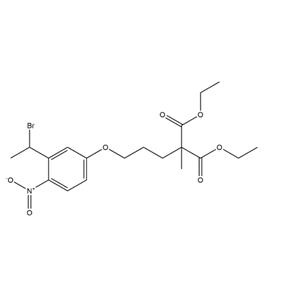 diethyl 2-(3-(3-(1-bromoethyl)-4-nitrophenoxy)propyl)-2-methylmalonate