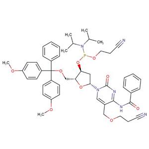 N-Benzoyl-5-((2-cyanoethoxy)methyl)-2’-deoxycytidine CEP