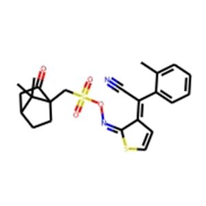 2-(2-(((((7,7-dimethyl-2-oxobicyclo[2.2.1]heptan-1-yl)methyl)sulfonyl)oxy)imino)thiophen-3(2H)-ylidene)-2-(o-tolyl)acetonitrile