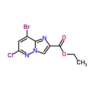 8-Bromo-6-chloro-imidazo[1,2-b]pyridazine-2-carboxylic acid ethyl ester