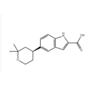 1H-Indole-2-carboxylic acid, 5-[(4S)-tetrahydro-2,2-dimethyl-2H-pyran-4-yl]-