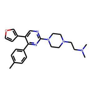 2-(4-(5-(Furan-3-yl)-4-(p-tolyl)pyrimidin-2-yl)piperazin-1-yl)-N,N-dimethylethanamine