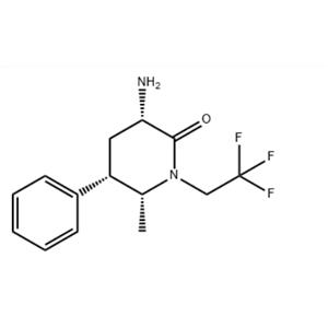 2-Piperidinone, 3-amino-6-methyl-5-phenyl-1-(2,2,2-trifluoroethyl)-, (3S,5S,6R)-