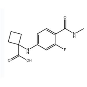 1-((3-fluoro-4-(methylcarbamoyl)phenyl)amino)cyclobutanecarboxylic acid