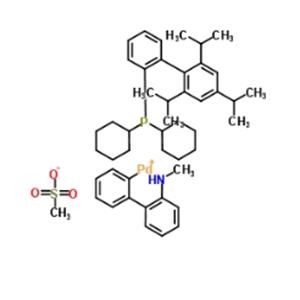 Methanesulfonato(2-dicyclohexylphosphino-2',4',6'-tri-i-propyl-1,1'-biphenyl)(2'-methylamino-1,1'-biphenyl-2-yl)palladium(II)