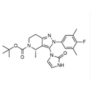 tert-Butyl (S)-2-(4-fluoro-3,5-dimethylphenyl)-4-methyl-3-(2-oxo-2,3-dihydro-1H-imidazol-1-yl)-2,4,6,7-tetrahydro-5H-pyrazolo[4,3-c]pyridine-5-carboxylate