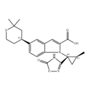 5-[(S)-2,2-Dimethyltetrahydro-2H-pyran-4-yl]-1-[(1S,2S)-2-methyl-1-(5-oxo-4,5-dihydro-1,2,4-oxadiazol-3-yl)cyclopropyl]-1H-indole-2-carboxylic Acid