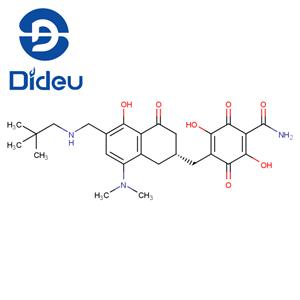 4-[[(2S)-8-(Dimethylamino)-6-[[(2,2-dimethylpropyl)amino]methyl]-1,2,3,4-tetrahydro-5-hydroxy-4-oxo-2-naphthalenyl]methyl]-2,5-dihydroxy-3,6-dioxo-1,4-cyclohexadiene-1-carboxamide