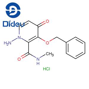 2-Pyridinecarboxamide, 1-amino-1,4-dihydro-N-methyl-4-oxo-3-(phenylmethoxy)-, hydrochloride (1:1)
