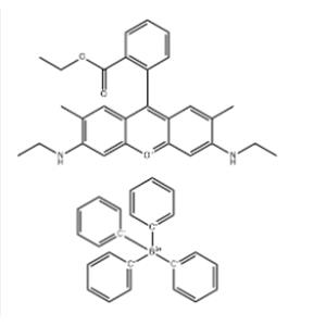 Xanthylium, 9-[2-(ethoxycarbonyl)phenyl]-3,6-bis(ethylamino)-2,7-dimethyl-, tetraphenylborate(1-) (1:1)