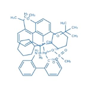 Methanesulfonato[Dicyclohexyl[3-(1,1-dimethylethoxy)-6-methoxy-2',6'-bis(1-methylethyl)[1,1'-biphenyl]-2-yl]phosphine](2'-amino-1,1'-biphenyl-2-yl)palladium(II)